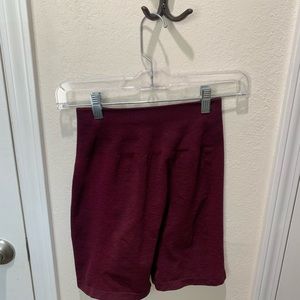 Alphalete Amplify Biker Shorts Size Medium Color Cherry